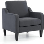 Poltrona Singola Accento Lino Multicolore, Stile Mid-Century