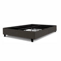 Struttura letto imbottita con piattaforma Grigio / Avorio / Pietra – Queen / King / California King