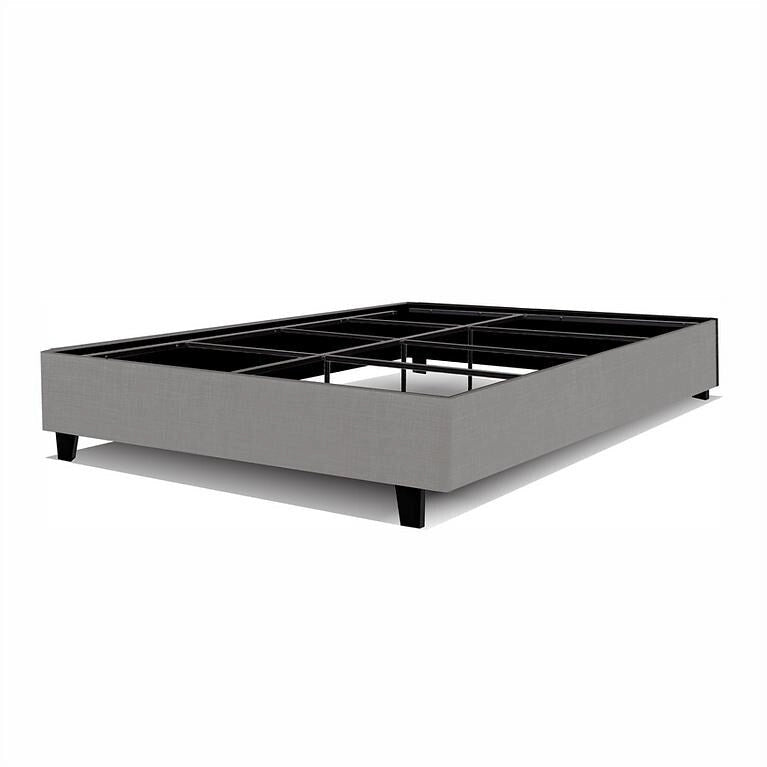 Struttura letto imbottita con piattaforma Grigio / Avorio / Pietra – Queen / King / California King