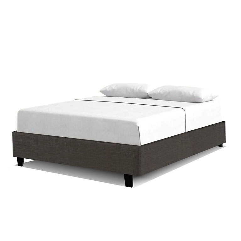 Struttura letto imbottita con piattaforma Grigio / Avorio / Pietra – Queen / King / California King