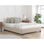Struttura letto imbottita con piattaforma Grigio / Avorio / Pietra – Queen / King / California King