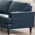 Divano 3 posti in pelle pieno fiore con cuciture a busta | Marrone Cognac / Blu Navy / Marrone Granito / Grigio Concord / Bianco Ghiaccio