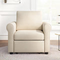 Divano letto convertibile 3 in 1 in beige/blu scuro/verde acqua, poltrona singola
