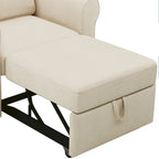 Divano letto convertibile 3 in 1 in beige/blu scuro/verde acqua, poltrona singola