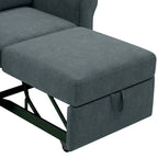 Divano letto convertibile 3 in 1 in beige/blu scuro/verde acqua, poltrona singola