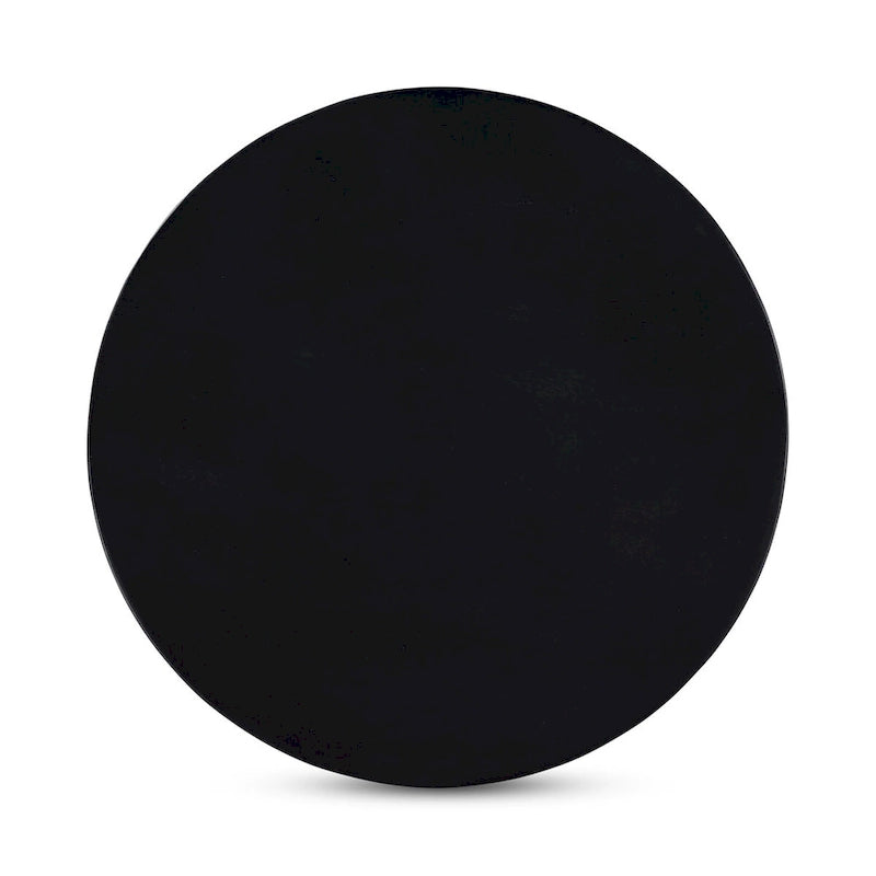 Tavolino da Caffè Rotondo con Piedistallo Nero/Naturale, Moderno, 1 Pezzo