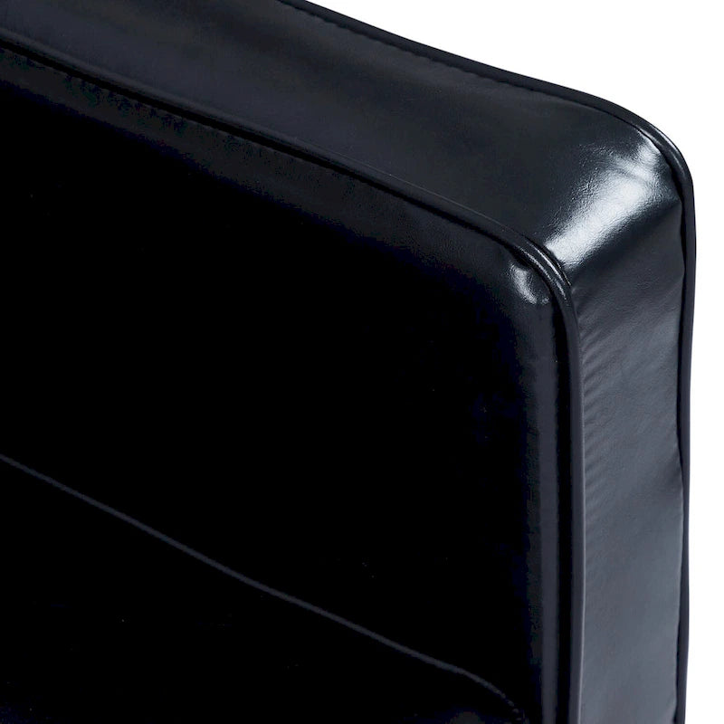 Divano letto futon convertibile a 2 posti con schienale diviso, in similpelle/tessuto multicolore
