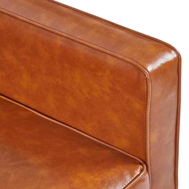 Divano letto futon convertibile a 2 posti con schienale diviso, in similpelle/tessuto multicolore
