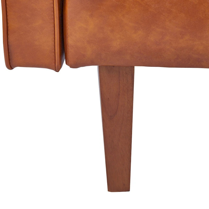 Divano letto futon convertibile a 2 posti con schienale diviso, in similpelle/tessuto multicolore