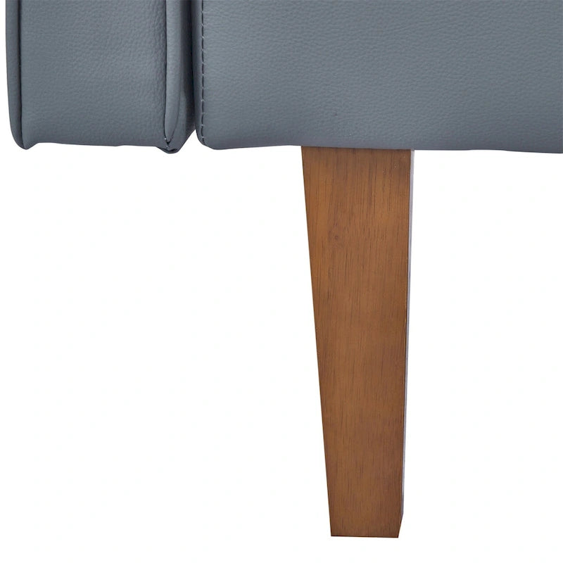 Divano letto futon convertibile a 2 posti con schienale diviso, in similpelle/tessuto multicolore
