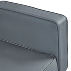 Divano letto futon convertibile a 2 posti con schienale diviso, in similpelle/tessuto multicolore