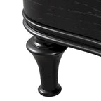 Comodino nero/argento Glam a 3 cassetti, 1 persona