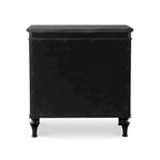 Comodino nero/argento Glam a 3 cassetti, 1 persona